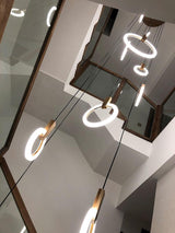 Virelle Ring Chandelier Side Angle Perspective View - OpalDwell