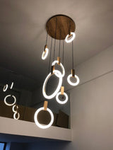 Acrylic Chandelier Ring for Living Spaces and Stairs - OpalDwell