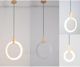 Acrylic Chandelier Rectangle Wooden Panel Detail - OpalDwell