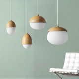 Frosted Glass Pendant Light for Bedroom