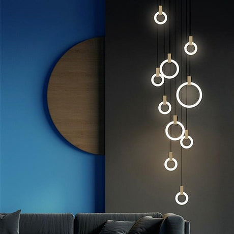 Ring Chandelier Semi-Flush Mount Installation Detail - OpalDwell