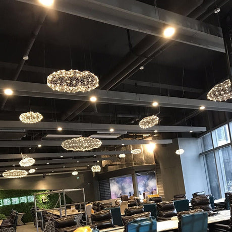 Pendant light installed for living room modern decor