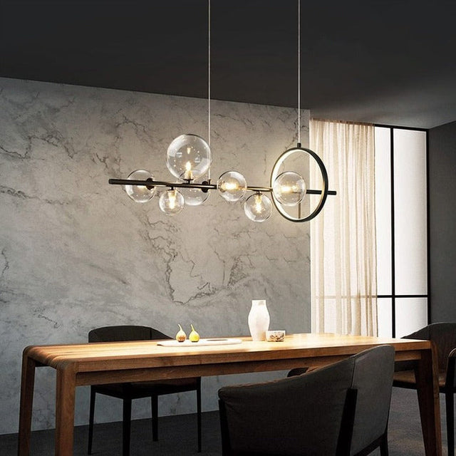 Glass Bubble Pendant Lamp for Living Room