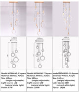 Virelle Chandelier Multiple Ring Configuration Detail - OpalDwell