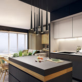 NovaCrest Cone Pendant Light Full Fixture Front View - OpalDwell