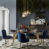 Glass Chandelier – globe design detail view | OroDwell