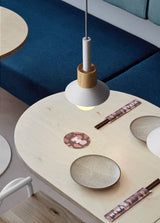 Wood-Toned Pendant Light for Contemporary Homes