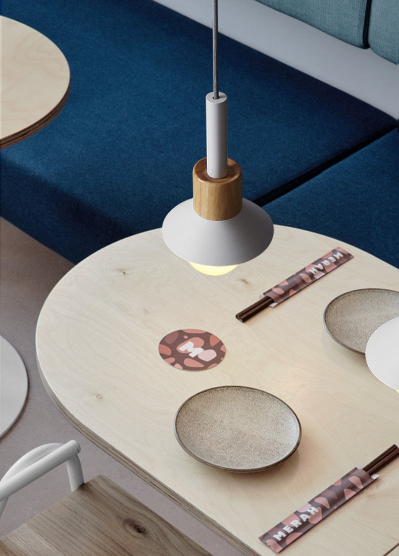 Wood-Toned Pendant Light for Contemporary Homes