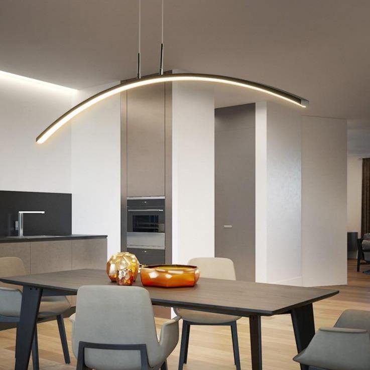 Scandinavian Arc Hanging Chandelier for Dining Room
