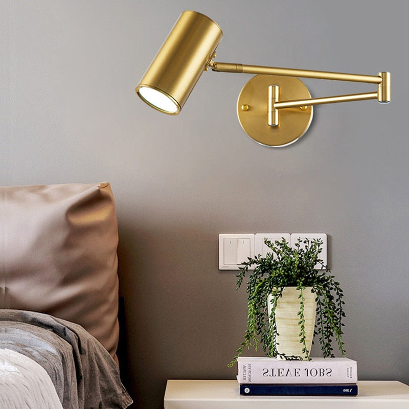 Brass Wall Sconce LED for Bedroom