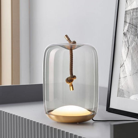 Glass Table Lamp LED Warm Ambient Glow – Skovra Collection