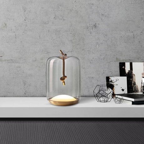Glass Table Lamp for Desk and Side Table