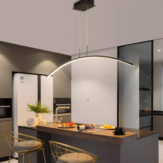 Nordic Arc Chandelier Curved Silhouette Design