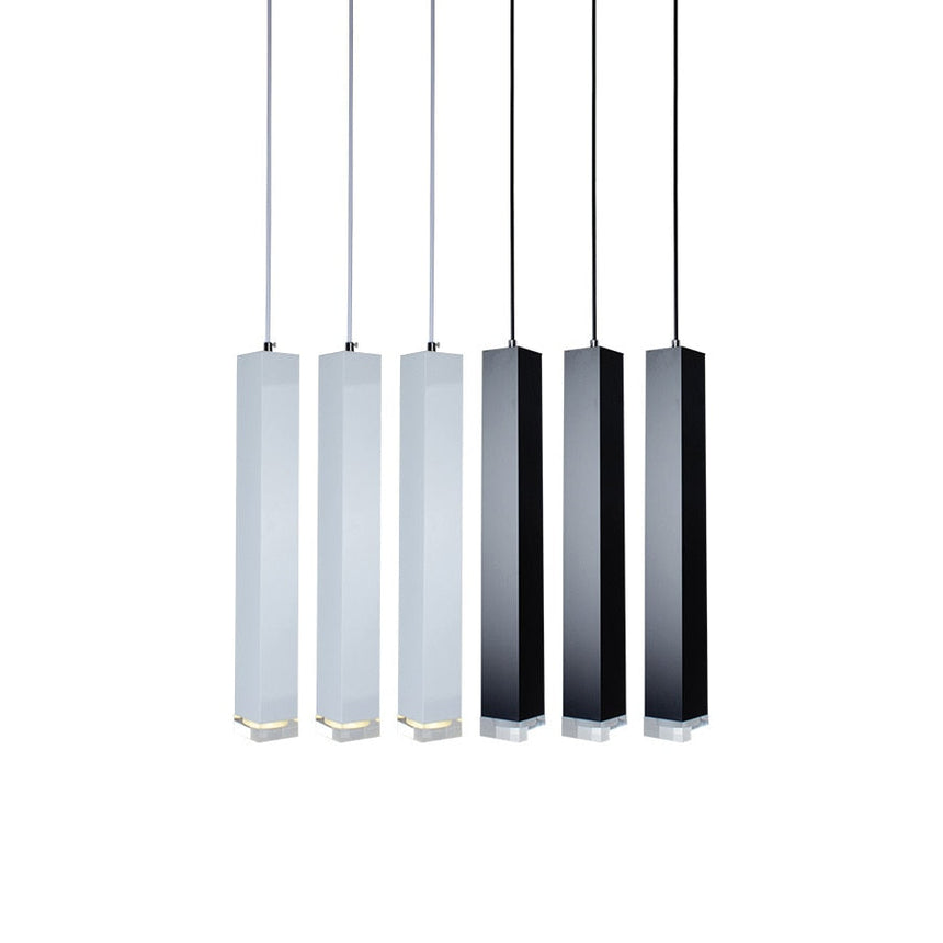 Elorra Cylinder Pipe Pendant Light Side Angle Perspective - OpalDwell