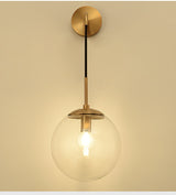 Metal frame detail on wall sconce