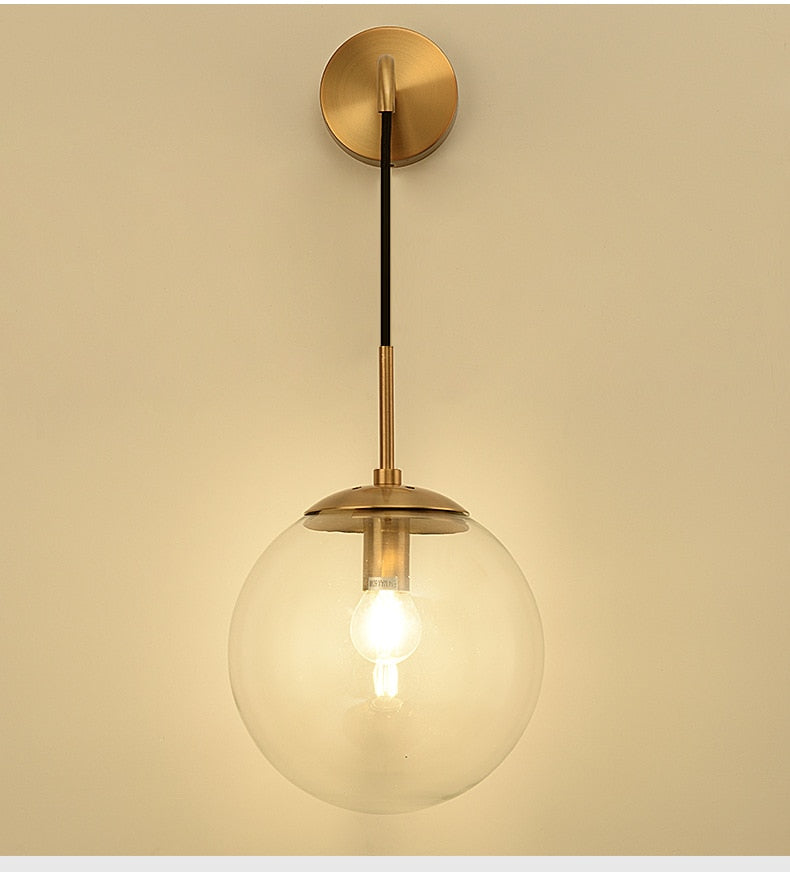 Metal frame detail on wall sconce