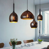 Metal body pendant light with painted finish