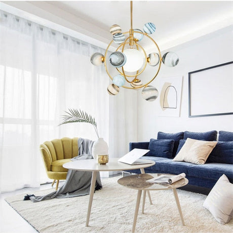 LumiSphere Chandelier - Modern Ceiling Fixture Detail