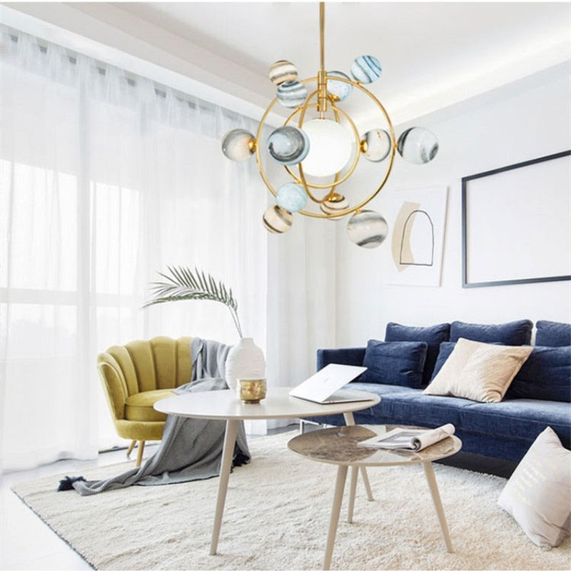 LumiSphere Chandelier - Modern Ceiling Fixture Detail