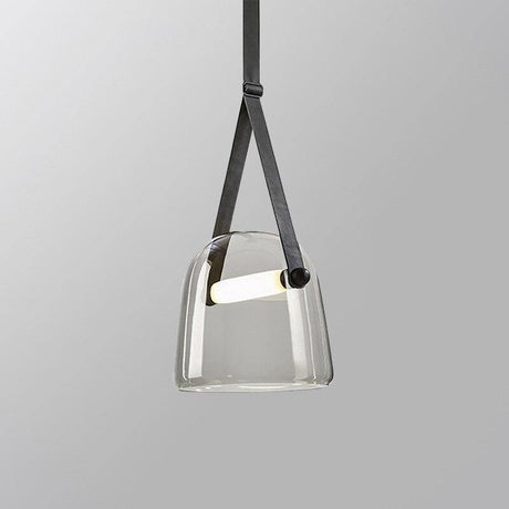 Industrial Glass Pendant Light in a living room setting | OroDwell