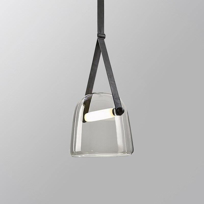 Industrial Glass Pendant Light in a living room setting | OroDwell