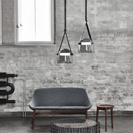 Industrial Glass Pendant Light for living room | OroDwell