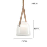 Industrial Glass Pendant Light close-up – square design | OroDwell