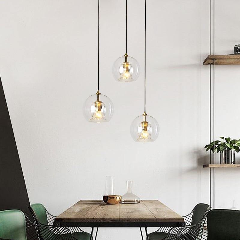 Antique Glass Pendant Light for Living Room
