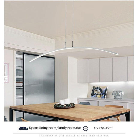 Scandinavian Arc Chandelier Height-Adjustable Rod Detail