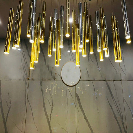 Gold Chandelier - Cool White Light Option