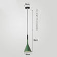 Cone Pendant Light Iron and Aluminum Detail