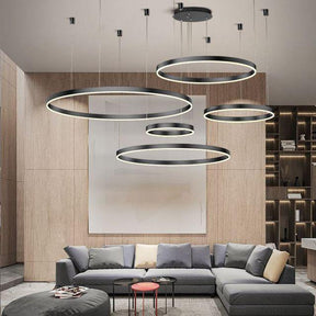 LuxeGlow Chandelier Multi-Ring Configuration Detail