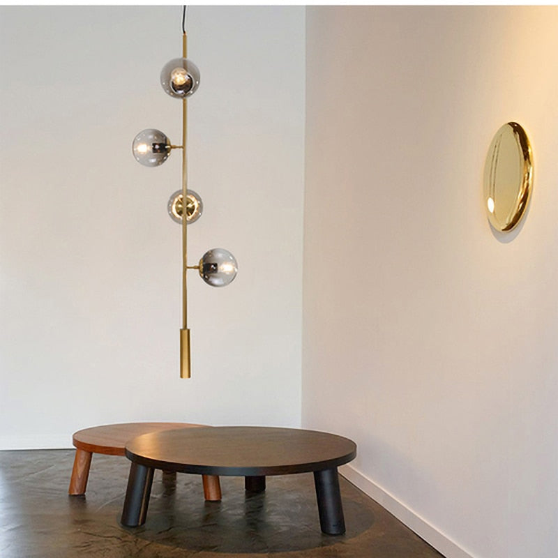 Solara Hanging Lamp – Six Sphere Lampshade Design
