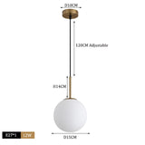 Eira Scandinavian Glass Pendant Light for Kitchen