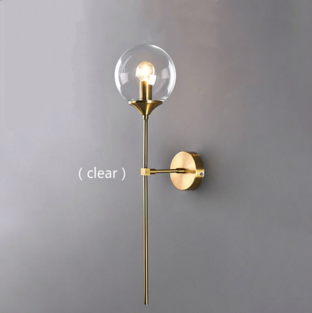 Glass orb wall lamp dimensions for kitchen