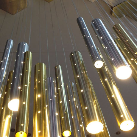 Chandelier Light Fixture - Close-Up Cylinder View