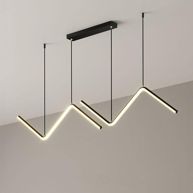 Geometric Black Chandelier – geometric triangle dimmable design | OroDwell