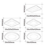 Acrylic Ceiling Light Dual-Layer Silhouette for Living Room