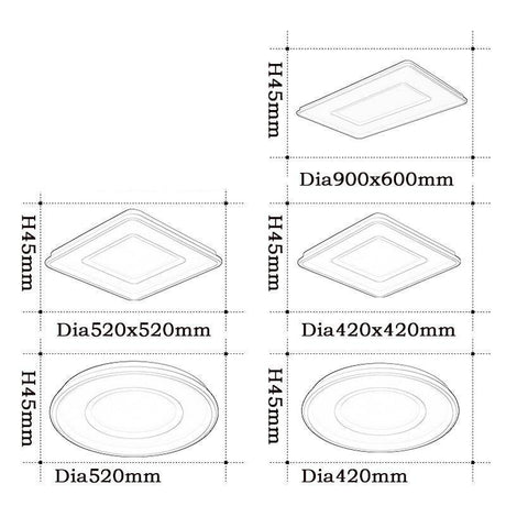 Acrylic Ceiling Light Dual-Layer Silhouette for Living Room