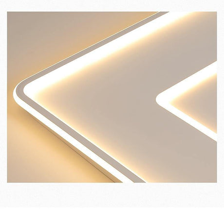Layered Circle and Square Ceiling Light Modern Design