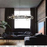 Acrylic and Glass Chandelier - Round Silhouette Design