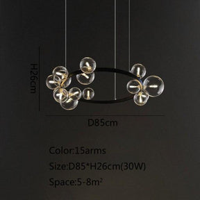 Chandelier with Warm Glow Lighting for Living Room