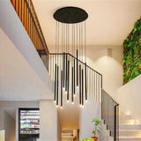 Black Acrylic Chandelier Clean Line Design