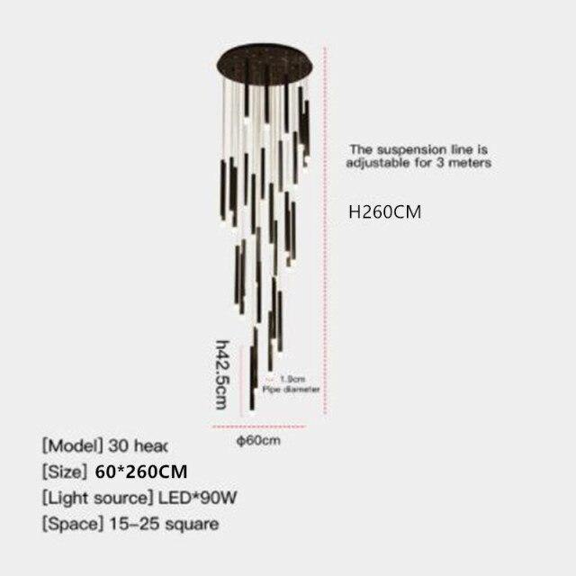 Black Acrylic Chandelier Soft Ambient Glow Design