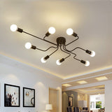 Close-up of six head ceiling fixture