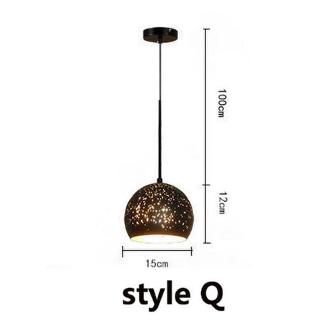 Loft starry warm pendant light for dining room