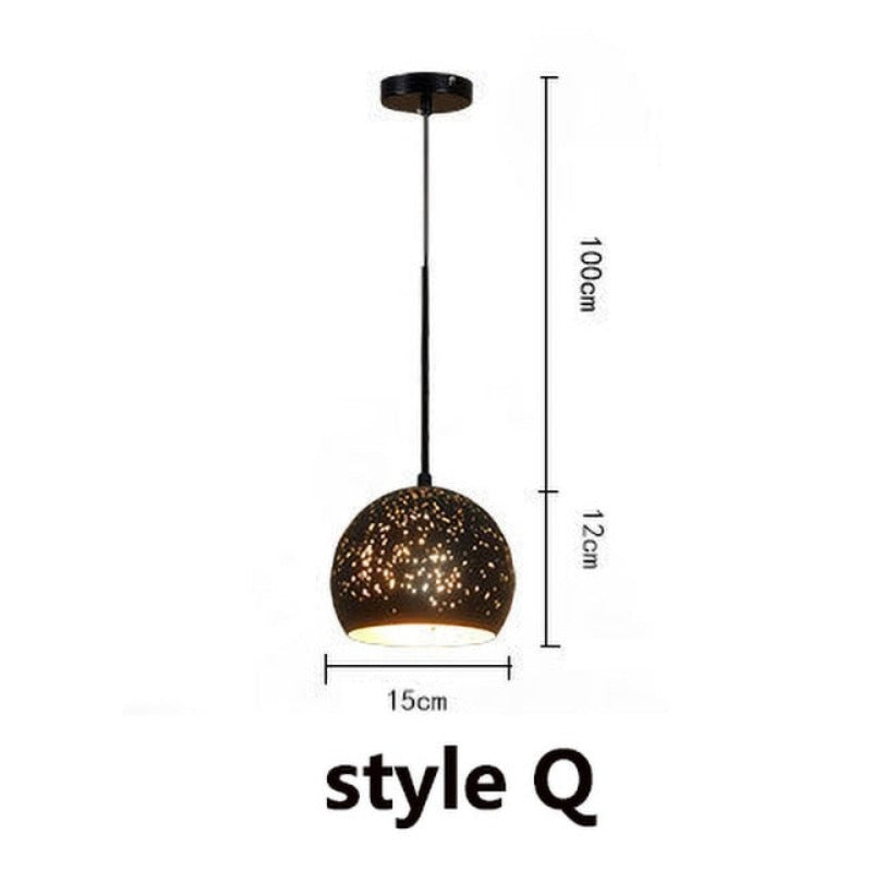Loft starry warm pendant light for dining room
