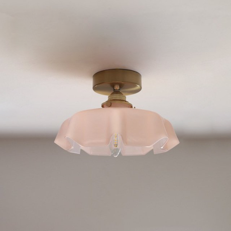 Floral Glass Lampshade for Cottage Style Decor