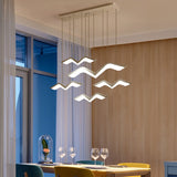 Coastal Flock Acrylic Pendant Light for dining room | OroDwell