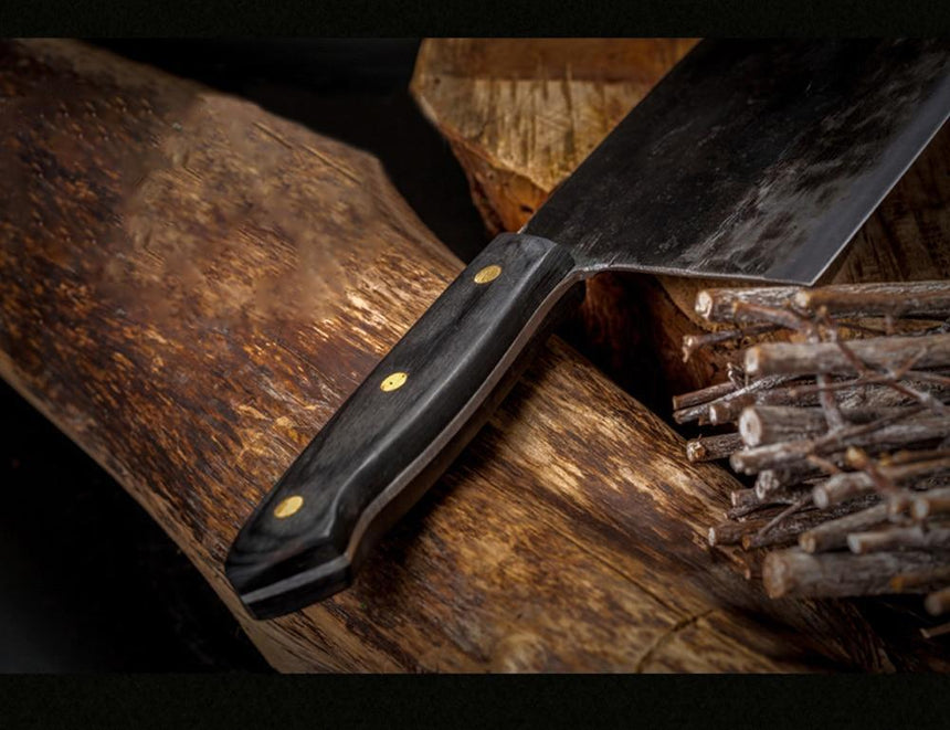 IronCrest Handmade Chef Knife dimensions size view - OpalDwell